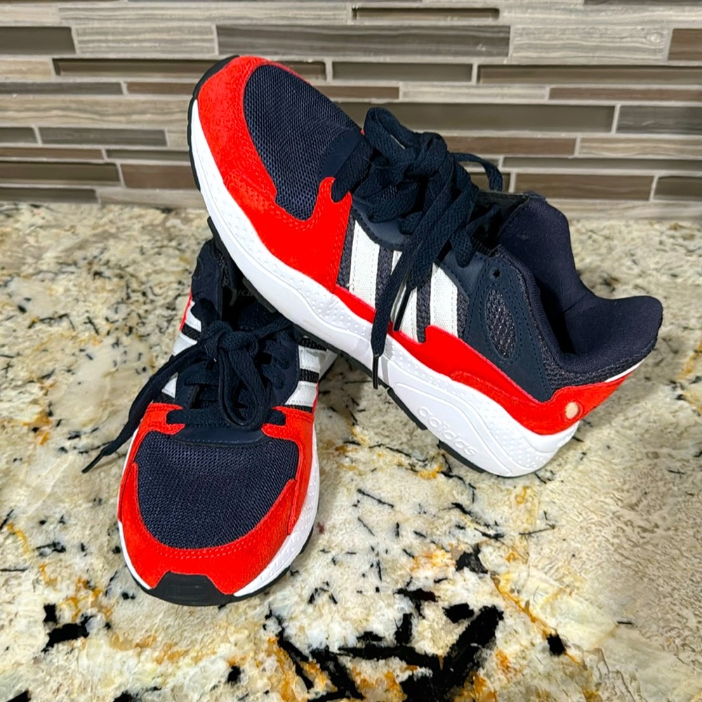 Red and Blue boy adidas size 5 like new